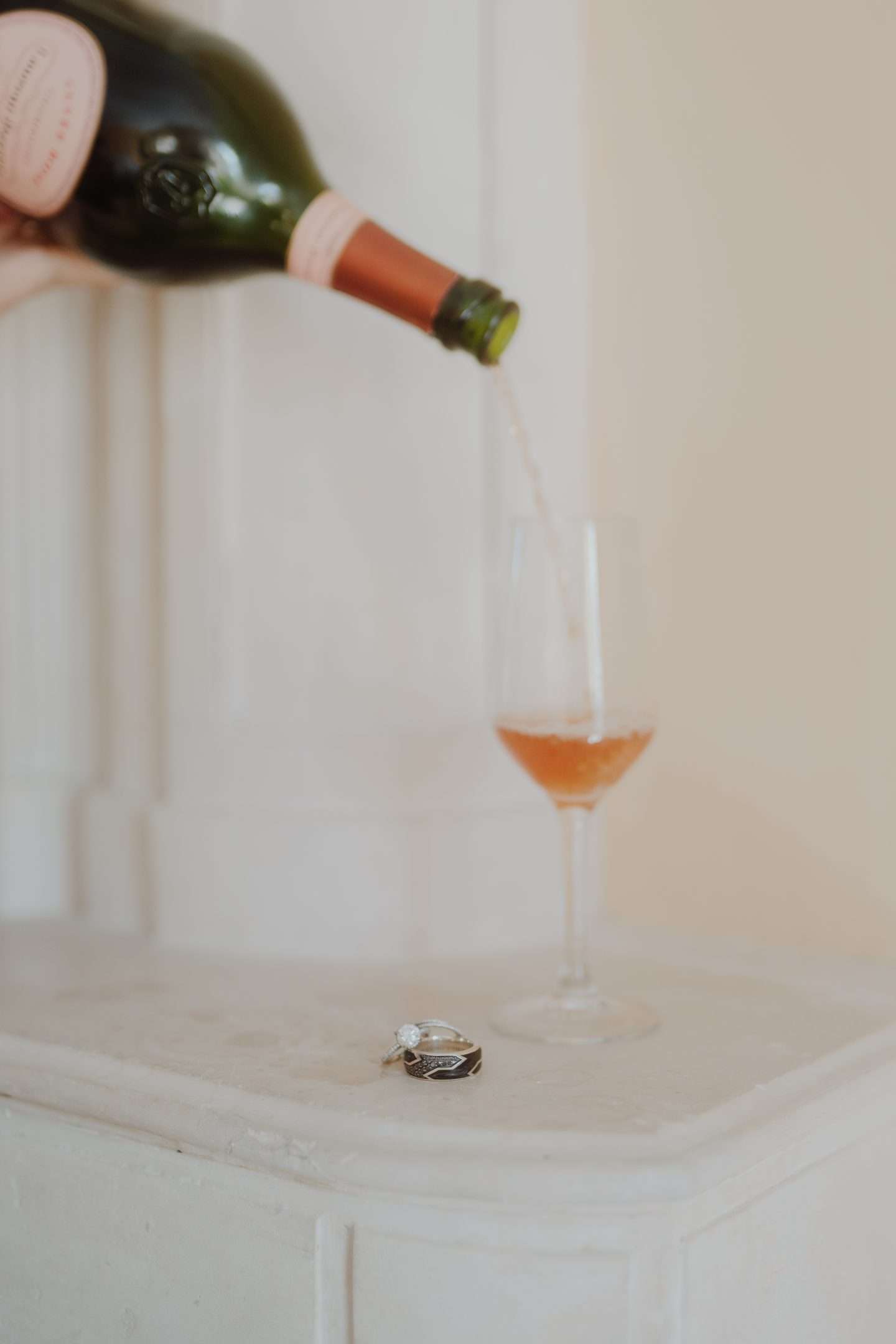 Champagne being poured to glass
